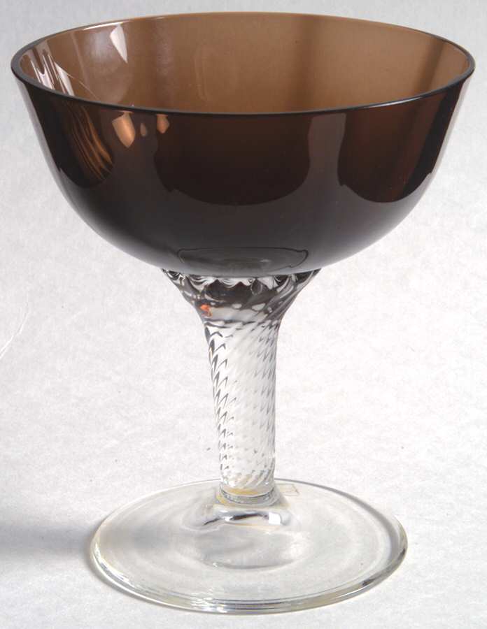 Octette Brown Champagne/Tall Sherbet by Gorham Crystal-1