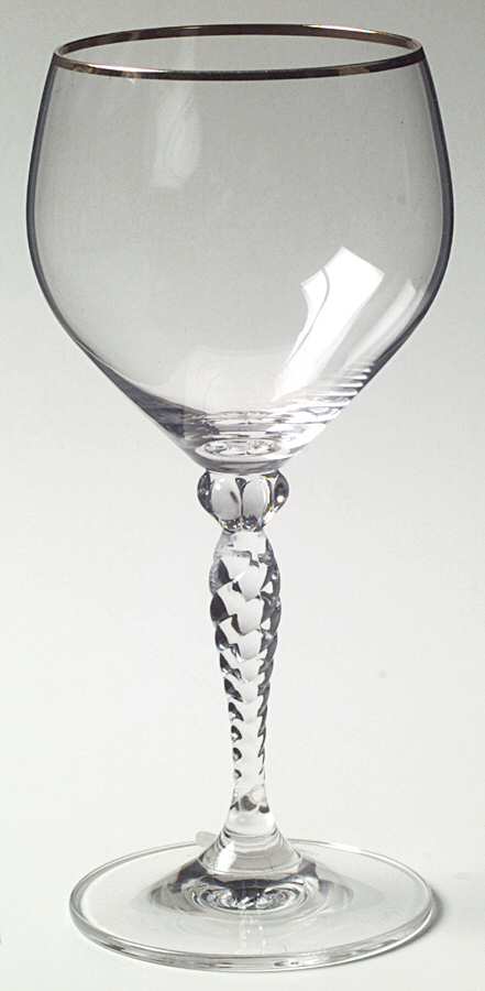 Ariana Gold Water Goblet by Gorham Crystal-1