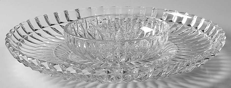 Brilliance (Giftware) Chip & Dip Set (Uses the PLR11 & CHDBW) by Gorham Crystal-1