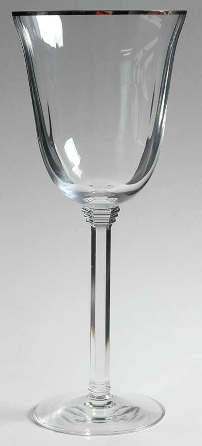 Heather Platinum Water Goblet by Gorham Crystal-1