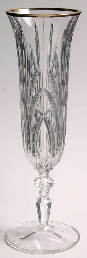 Rosewood Gold Fluted Champagne by Gorham Crystal-1