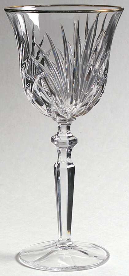 Rosewood Gold Water Goblet by Gorham Crystal-1