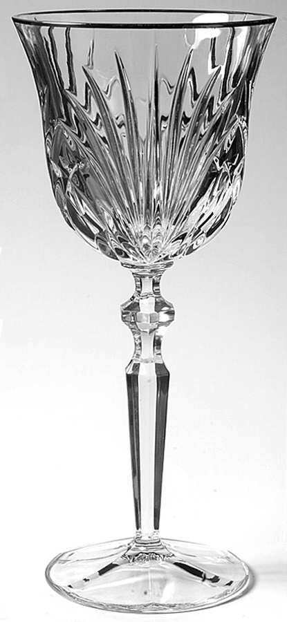 Rosewood Platinum Water Goblet by Gorham Crystal-1