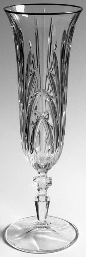 Rosewood Platinum Fluted Champagne by Gorham Crystal-1