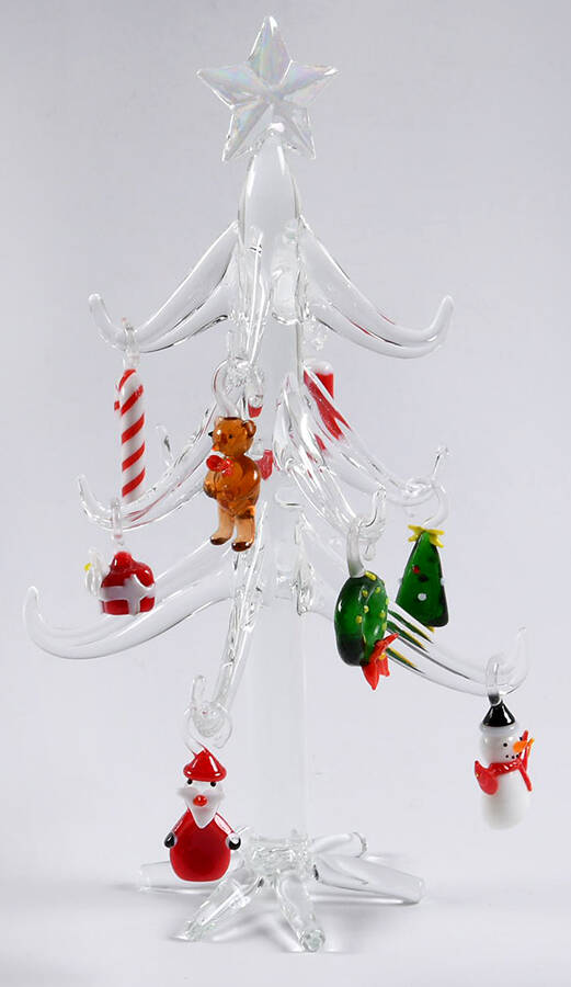 Winter Follies 9" Tree W/Ornaments by Gorham Crystal-1