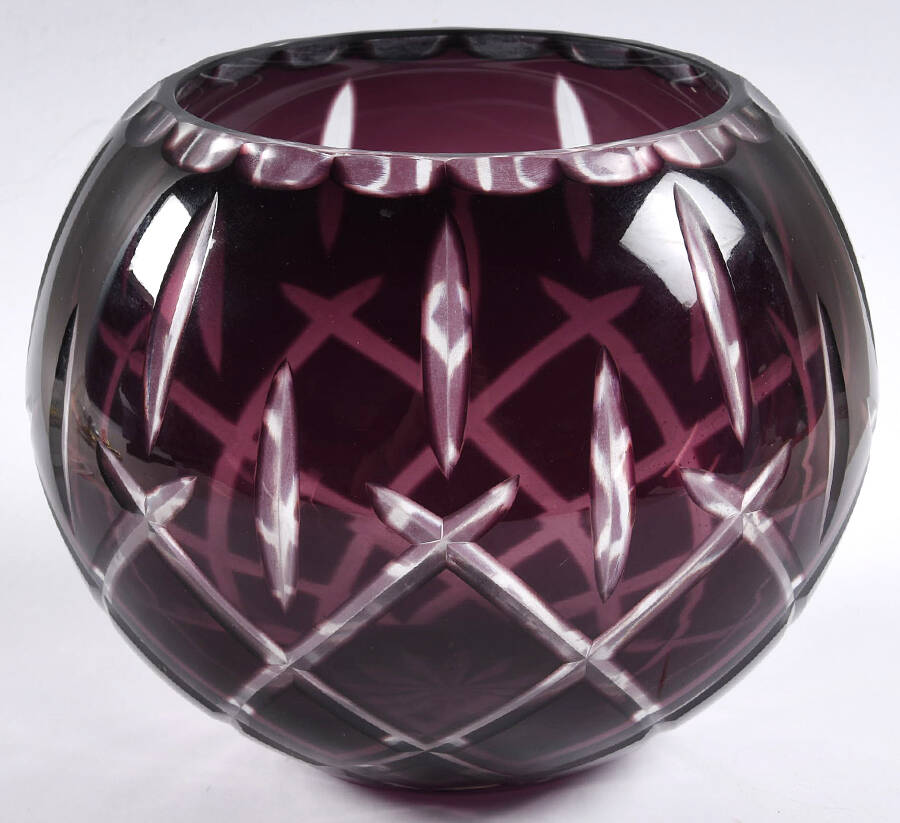 Lady Anne Amethyst 4" Rose Bowl by Gorham Crystal-1