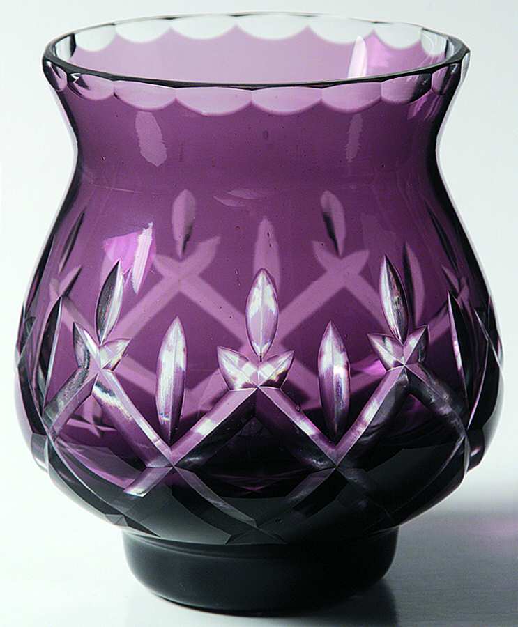 Lady Anne Amethyst Hurricane Lamp, Globe Only by Gorham Crystal-1