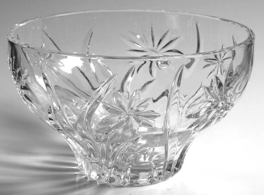 Floral Garden 9" Round Bowl by Gorham Crystal-1