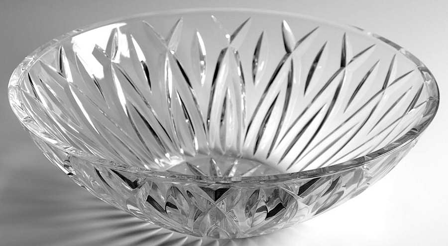 Floral Garden 13" Round Bowl by Gorham Crystal-1