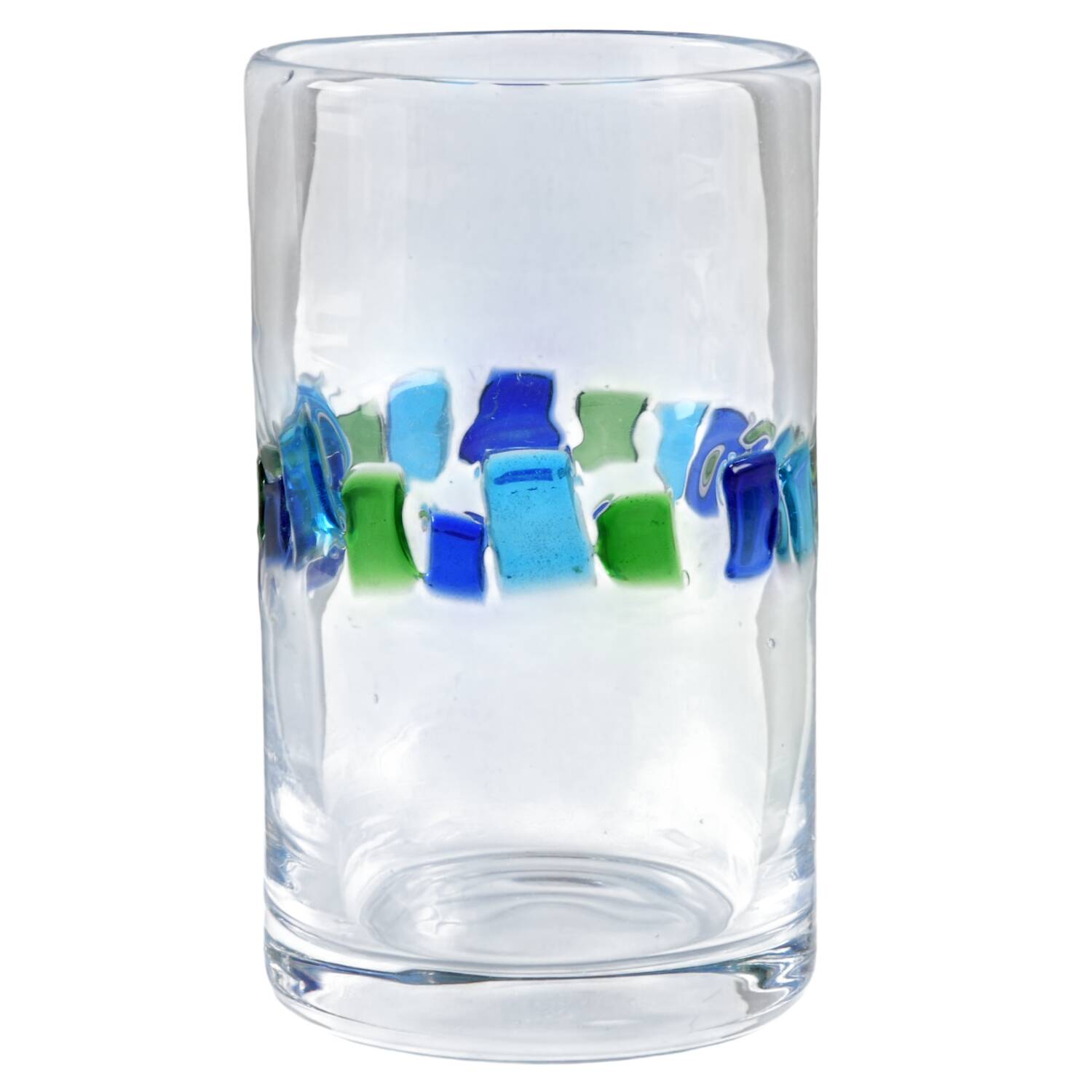 Harlequin II (Blue & Green) 14 Oz Flat Tumbler by Global Amici-1