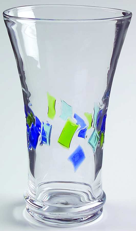 Harlequin II (Blue & Green) Highball Glass by Global Amici-1