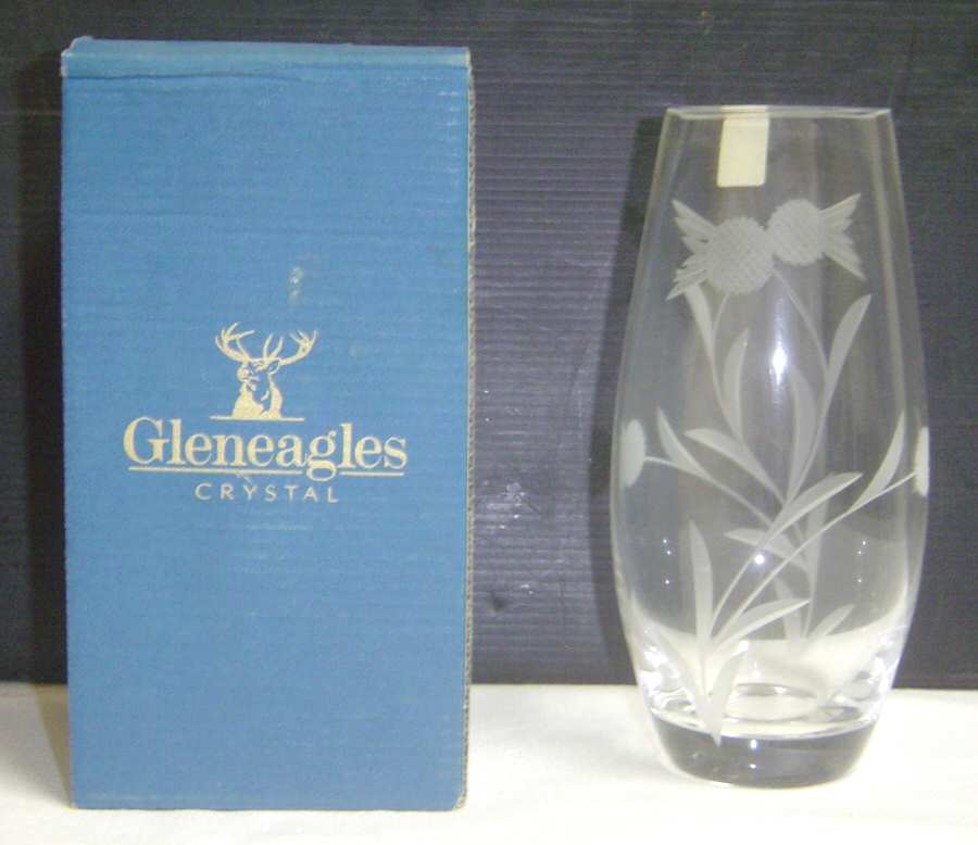 St. Andrews Flower Vase by Gleneagles Crystal-1