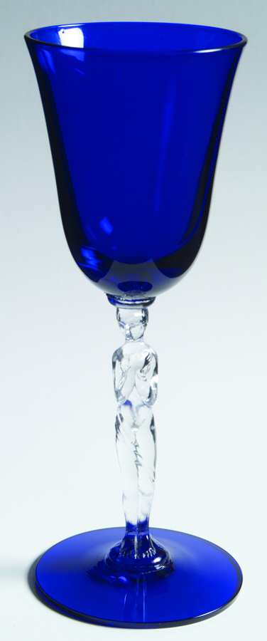 Nude Cobalt Wine Glass by Glass Swan-1