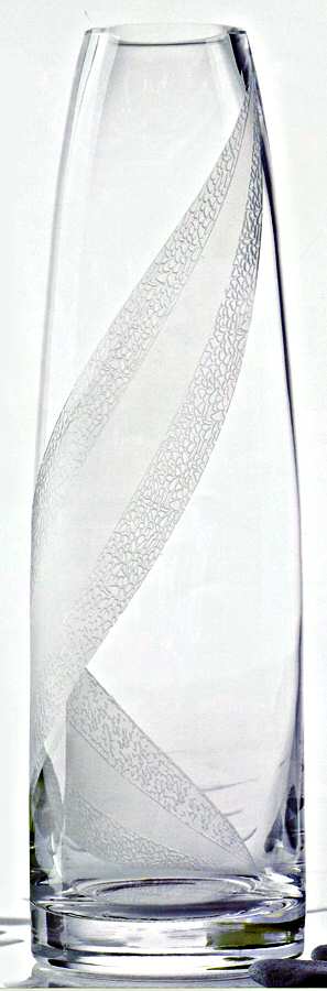 Swirl 16" Flower Vase by Gorham Crystal-1