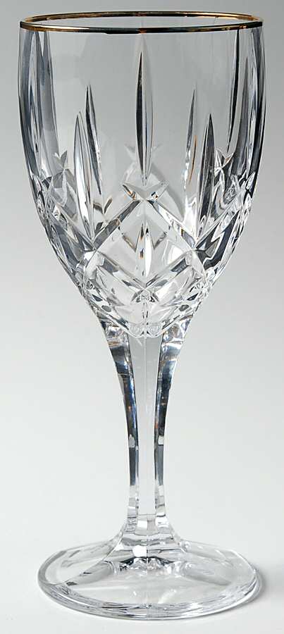 Lady Anne Signature Gold Water Goblet by Gorham Crystal-1