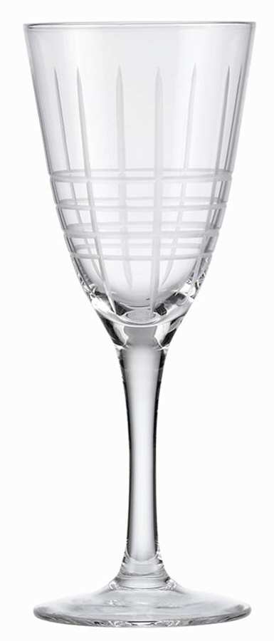 Pinstripe & Plaid Wine Glass by Gorham Crystal-1