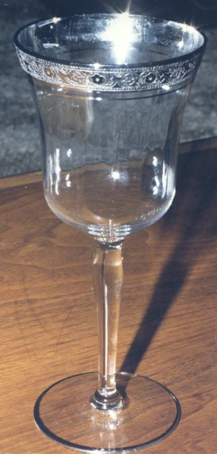 Minton (1000, Platinum Encrusted) Water Goblet by Glastonbury - Lotus-1