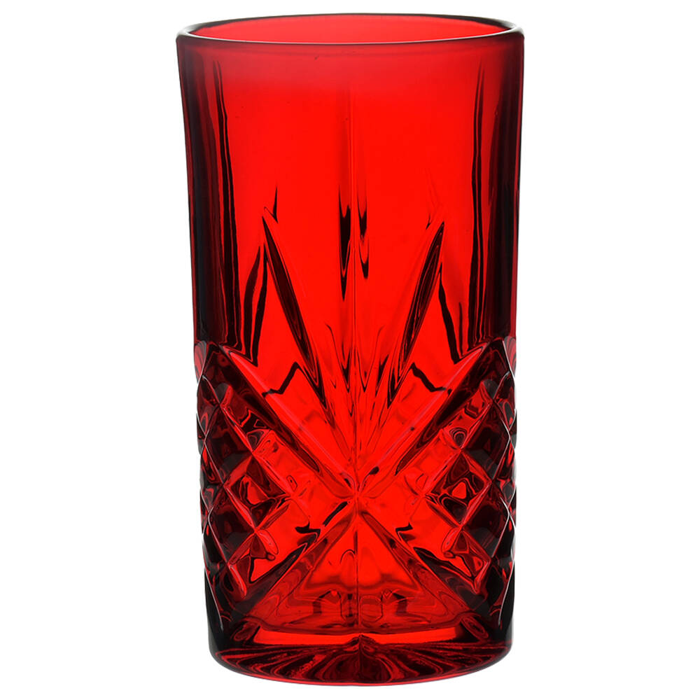 Dublin Red Highball Glass by Godinger-1