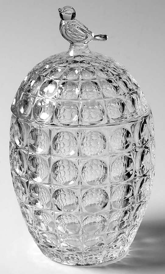 Songbird Clear Candy Dish & Lid by Godinger-1