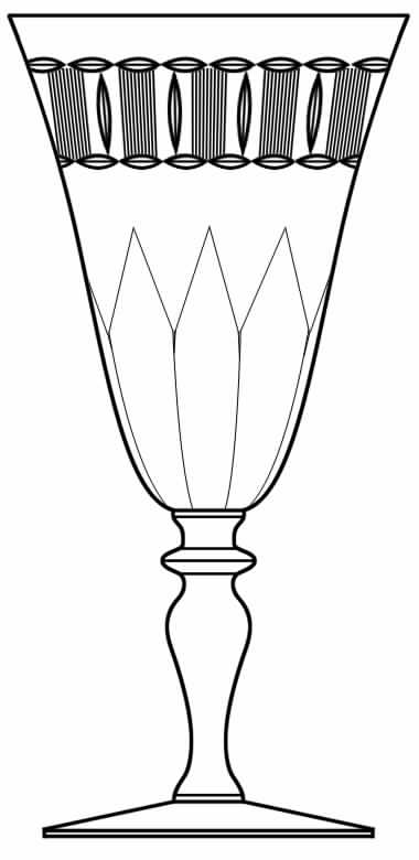 Sheraton Border Water Goblet by Hawkes-1