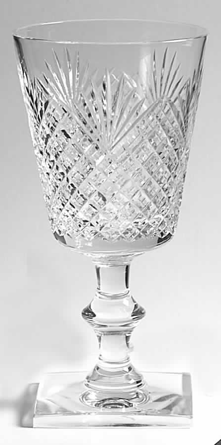 Strawberry, Diamond & Fan (#7332) Water Goblet by Hawkes-1