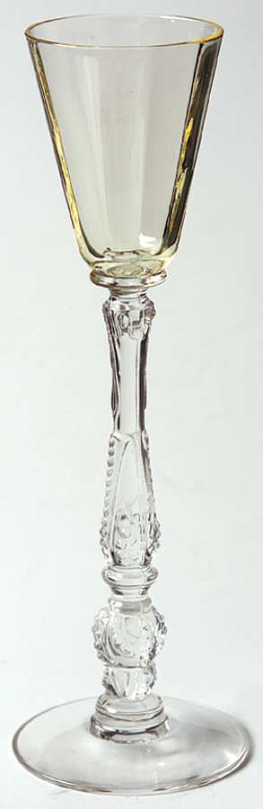 Barbara Fritchie Sahara Yellow Brandy/Cordial Glass by Heisey-1