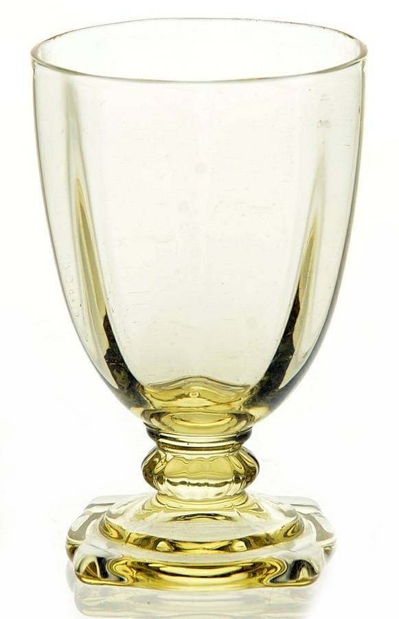 Carcassone II Sahara Yellow (Stem 3394, Optic) Cordial Glass by Heisey-1