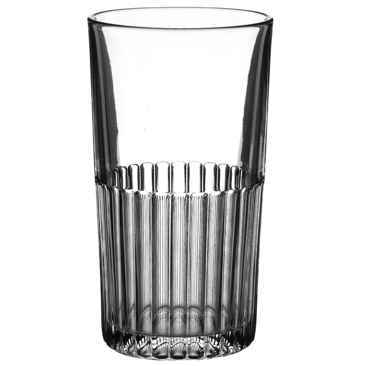 Narrow Flute with Rim Clear (Line 473) 8 Oz Flat Tumbler by Heisey-1