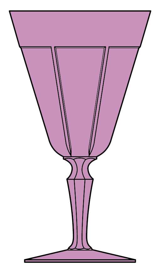 Rib and Panel Hawthorne Water Goblet by Heisey-1