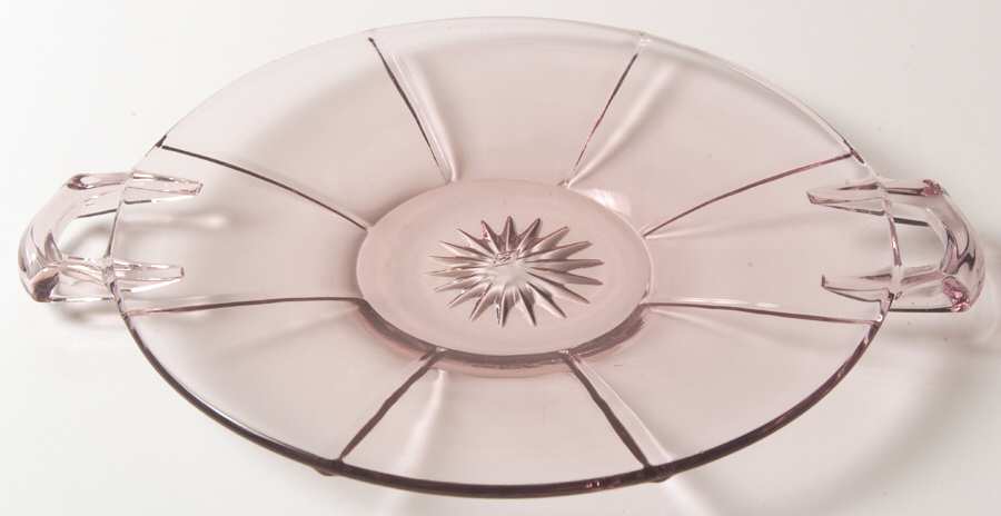 Rib and Panel Hawthorne Handled Cheese Plate by Heisey-1