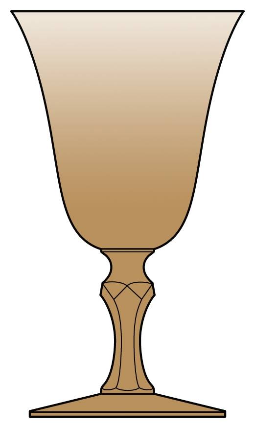 Suez Amber Water Goblet by Heisey-1