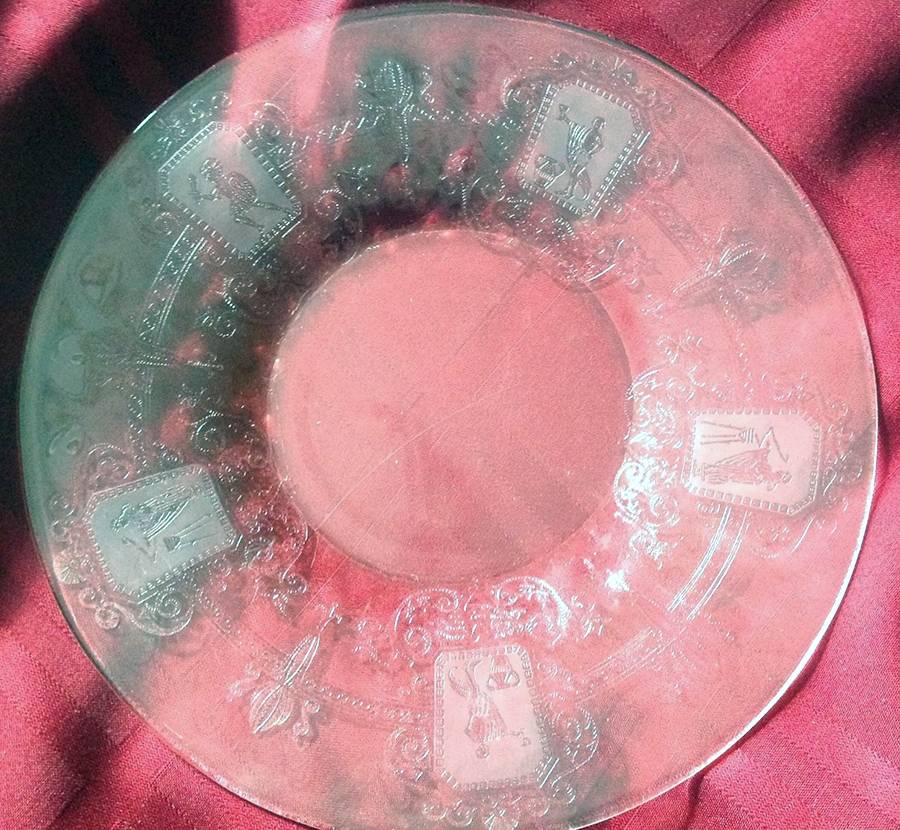 Trojan Flamingo Pink (Stem 3368, Etch 445) 7" Salad Plate by Heisey-1