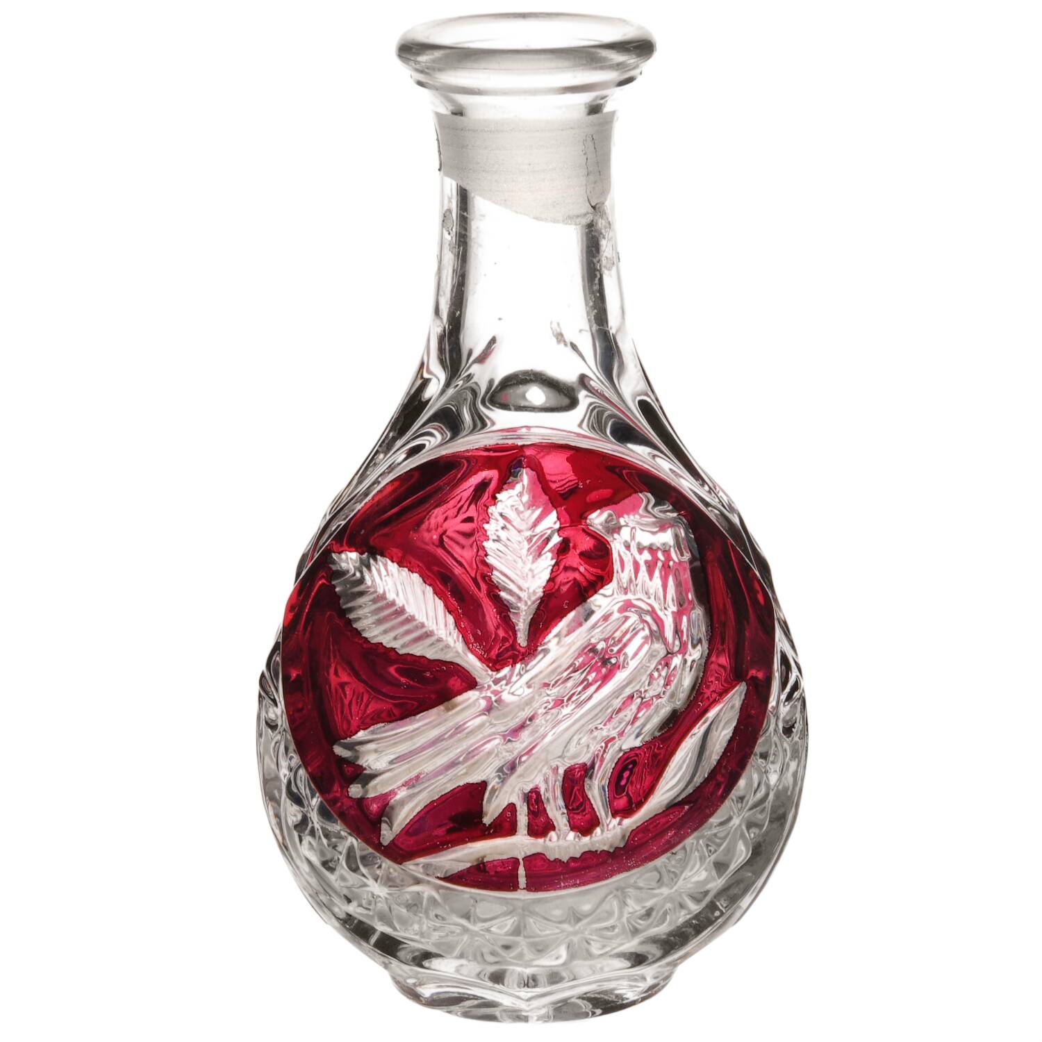 Byrdes Collection, The Ruby Round Perfume Bottle No Stopper by Hofbauer-1