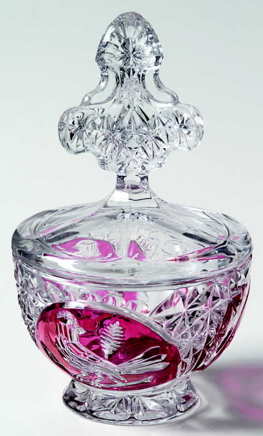Byrdes Collection, The Ruby Powder Jar & Lid by Hofbauer-1