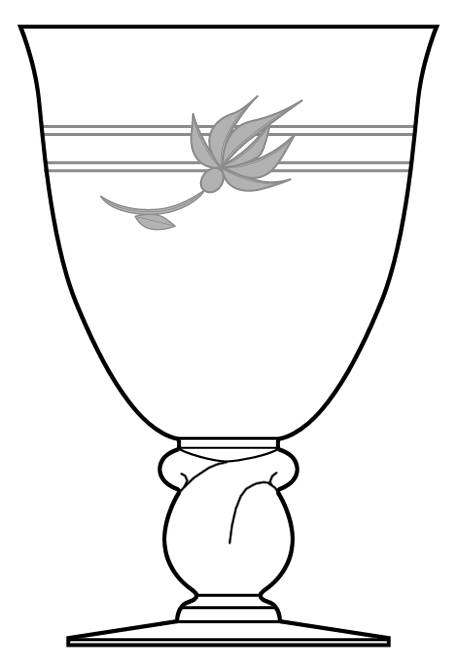 Desert Flower Water Goblet by Heisey-1