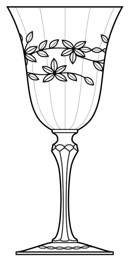 Belvidere (Stem 5057, Cut) Water Goblet by Heisey-1