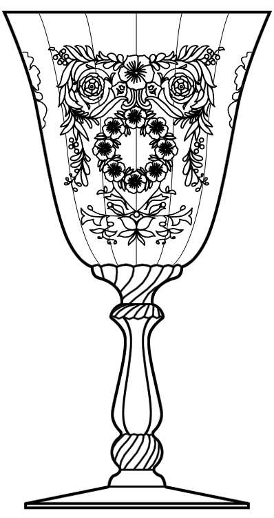 Belvedere (Stem 3408, Etch) Water Goblet by Heisey-1