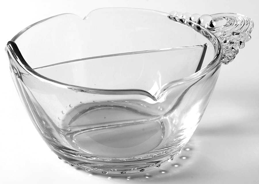 Fern Clear (Line 1495) Divided Mayonnaise, Bowl Only by Heisey-1