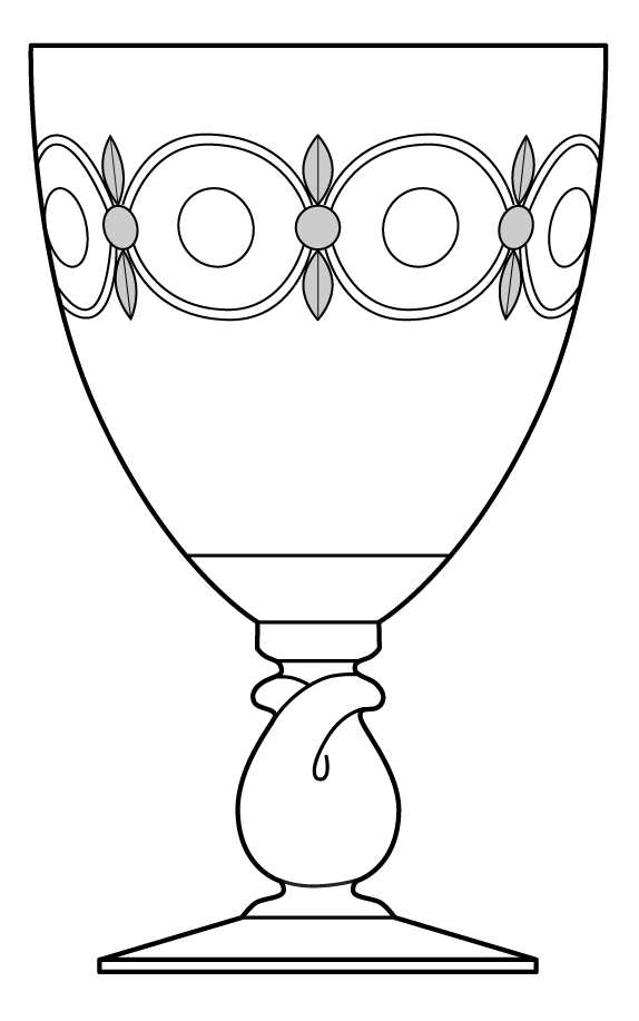 Moon Beam Water Goblet by Heisey-1