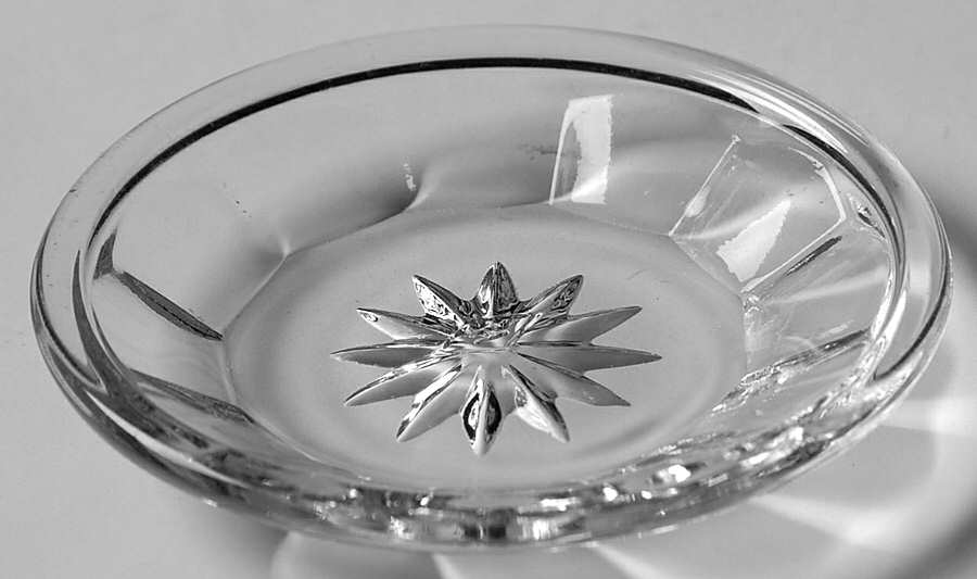Wide Flat Panel Clear Butter Pat by Heisey-1