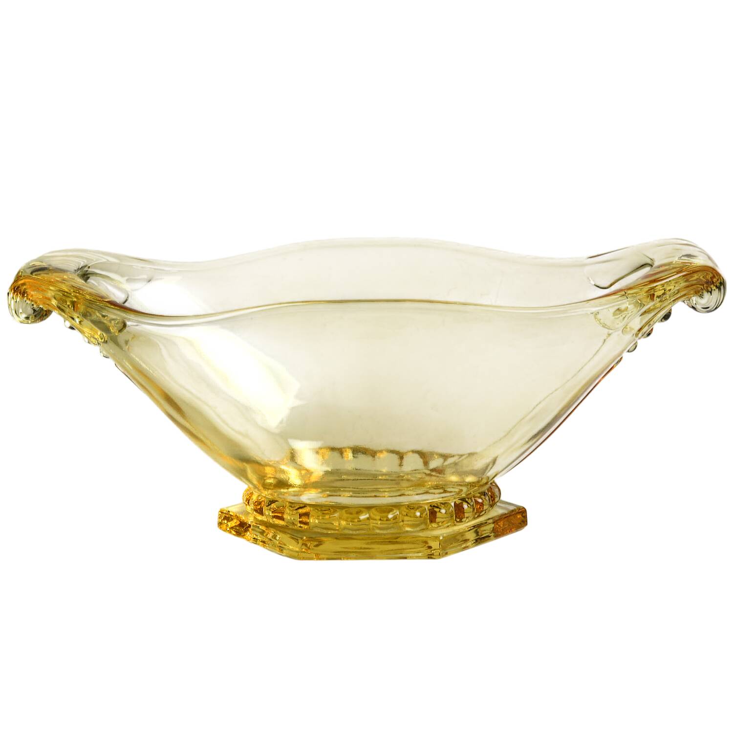 Gascony Yellow (Sahara) Oval Bowl by Heisey-1