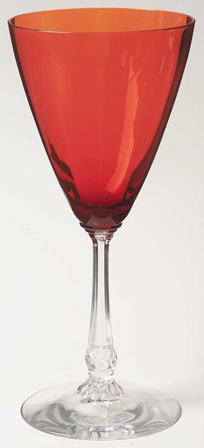 Duquesne-Tangerine (Stem 3389, No Optic) Water Goblet by Heisey-1