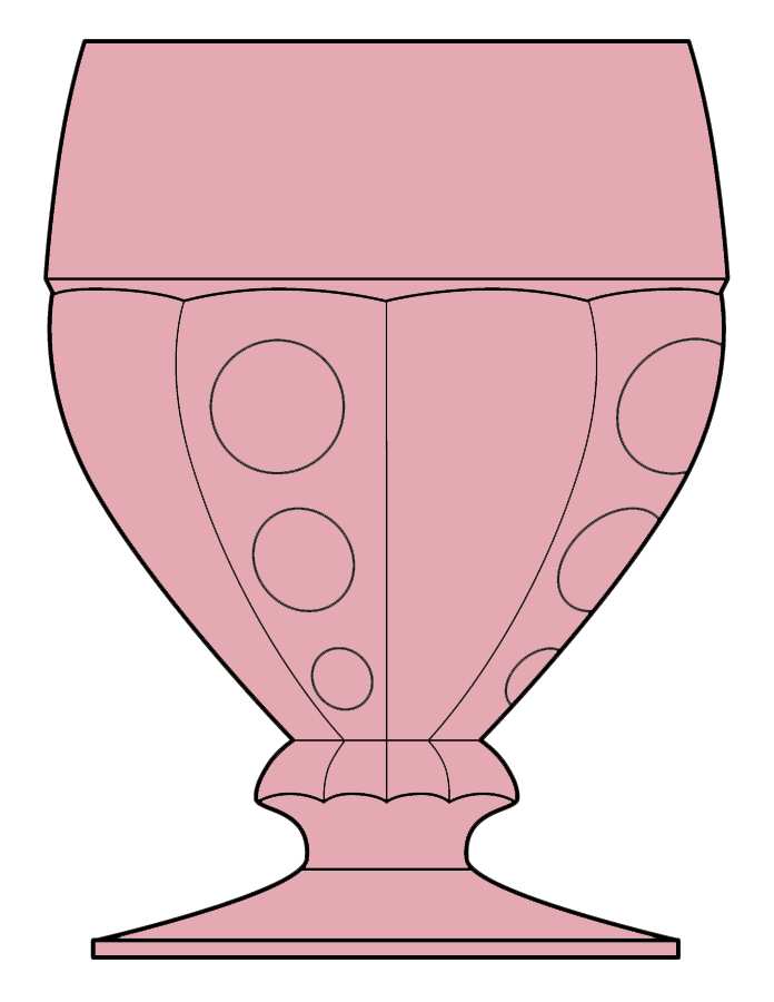 Old Sandwich Pink Water Goblet by Heisey-1
