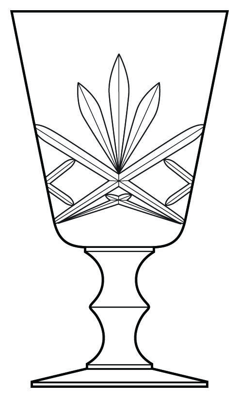 Fanfare Water Goblet by Heisey-1