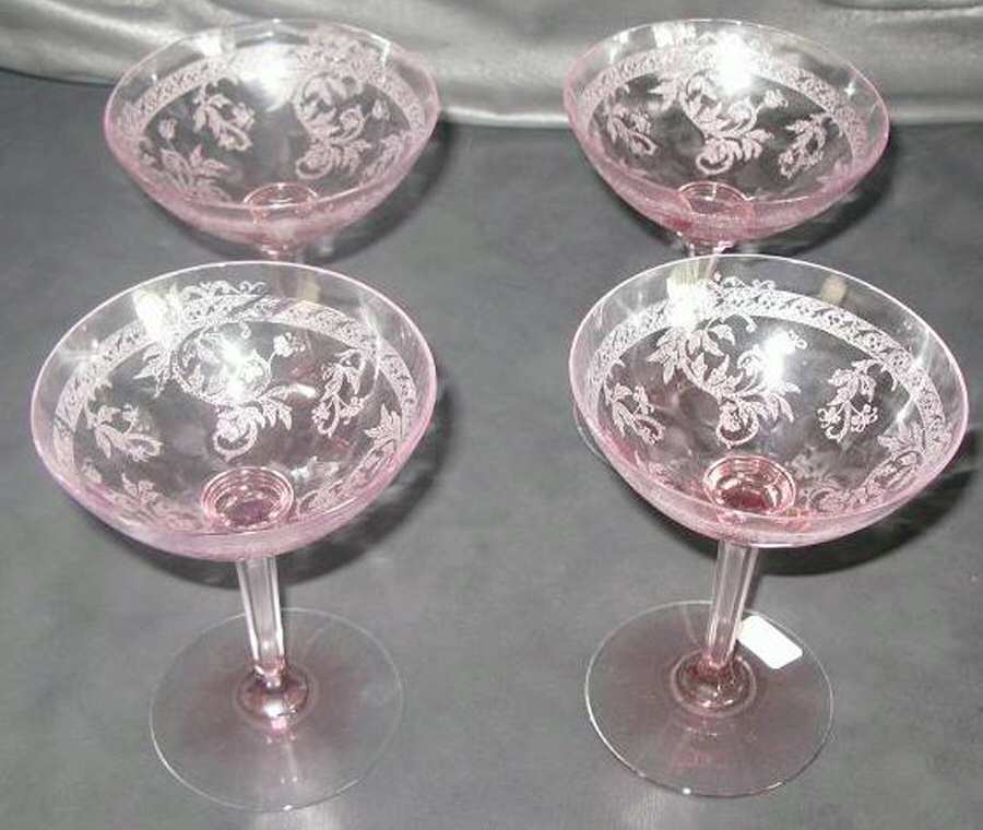 Frontenac Hawthorne Champagne/Tall Sherbet by Heisey-1