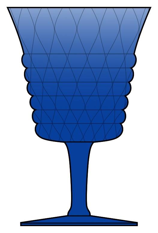 Plateau Cobalt Blue Water Goblet by Heisey-1