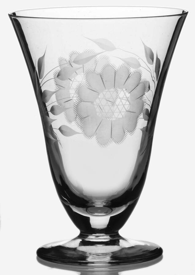 Cornflower (Smooth Stem, Optic) 8 Oz Footed Tumbler by W J Hughes-1