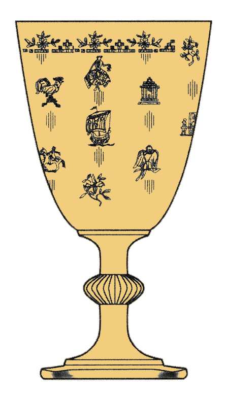 Lafayette Sahara Yellow Water Goblet by Heisey-1