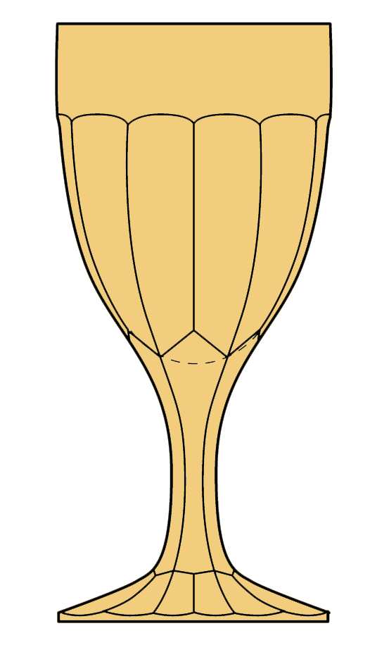 Narrow Flute Yellow Sahara (Stem 393) Water Goblet by Heisey-1