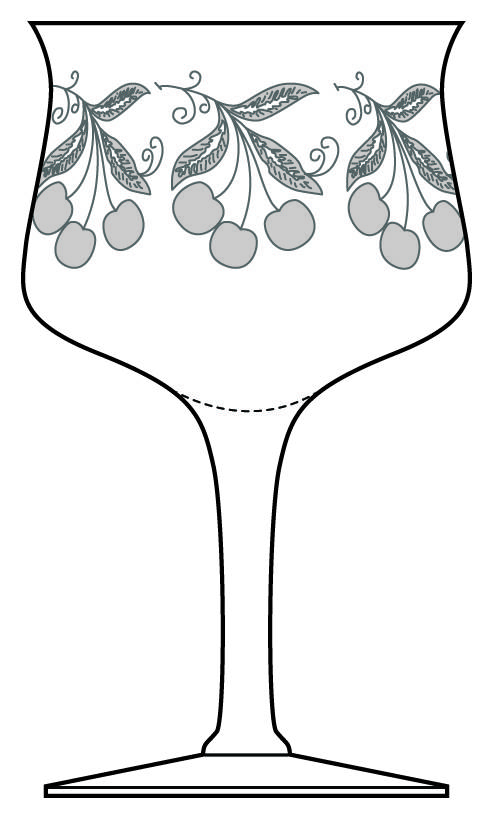 Cherries Water Goblet by Heisey-1